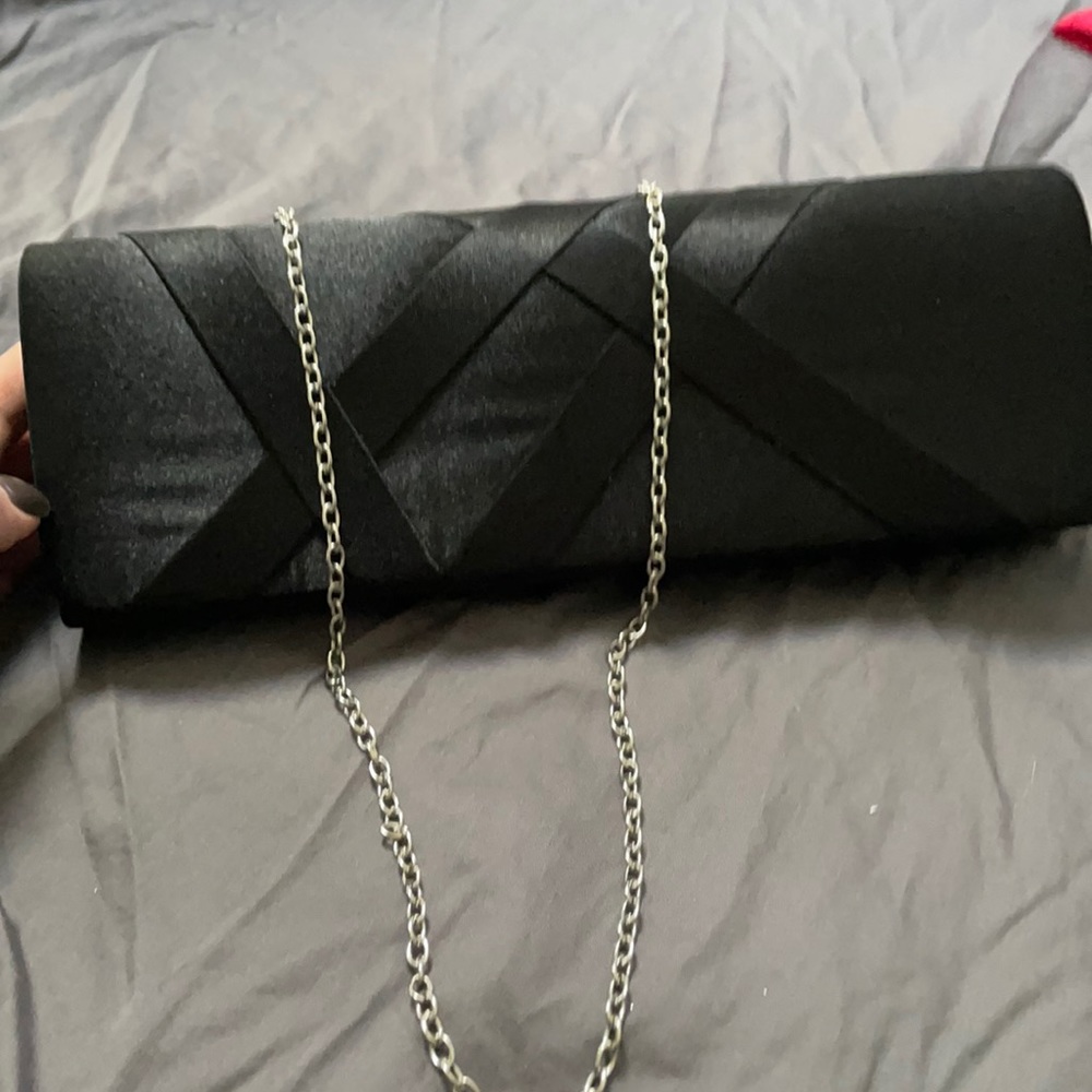 Black oblong evening bag brand new